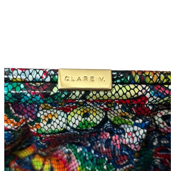 Clare V. Sissy Graffiti Python Crossbody – Artful Edge in Luxe Exotic Leather St - Picture 5 of 12